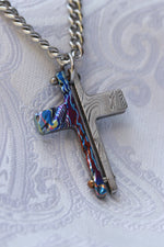 Cross necklace mokuti timascus neck damasteel damascus necklace