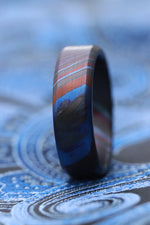 zrti LIMITED EDITION customizable 9mm ring chamfered edge Solid Black Timascus ring 3mm-9mm wide timascus ring, mokuti ring