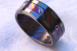 Grayson Limited Series 10mm black titanium and black diamond timascus ring